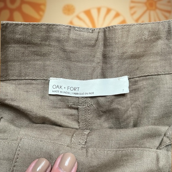Wide leg linen trousers by Oak + Fort, size 2 - Picture 3 of 3
